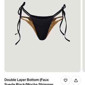 Never worn size S black/gold bikini bottom as seen on Kyle Richard’s